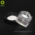 Container 20G square frosted clear cosmetic glass jar for packing